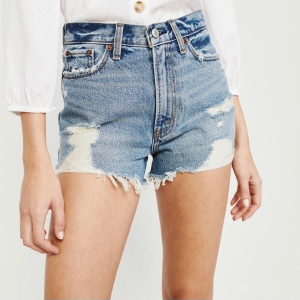 A&F Annie High Rise Denim Short Size 8